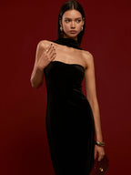 Sweetheart Backless Velvet Dress