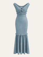 Off-Shoulder Ruffle Detail Dress