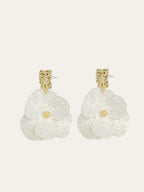 Golden Floral Dangle Earrings