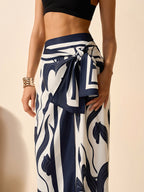 Floral Print Tie-Waist Skirt
