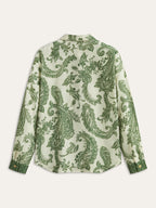 Paisley Print Button-Front Shirt