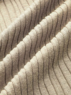 Wool Blend Ribbed Button Maxi Dress