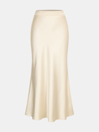Satin Cowl Neck Top and Skirt Set
