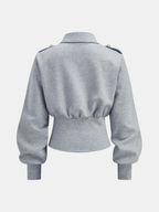 Metal Button Collared Jacket