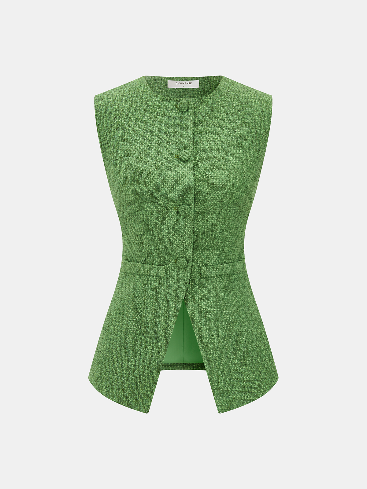 Tweed Sleeveless Vest & Shorts Set