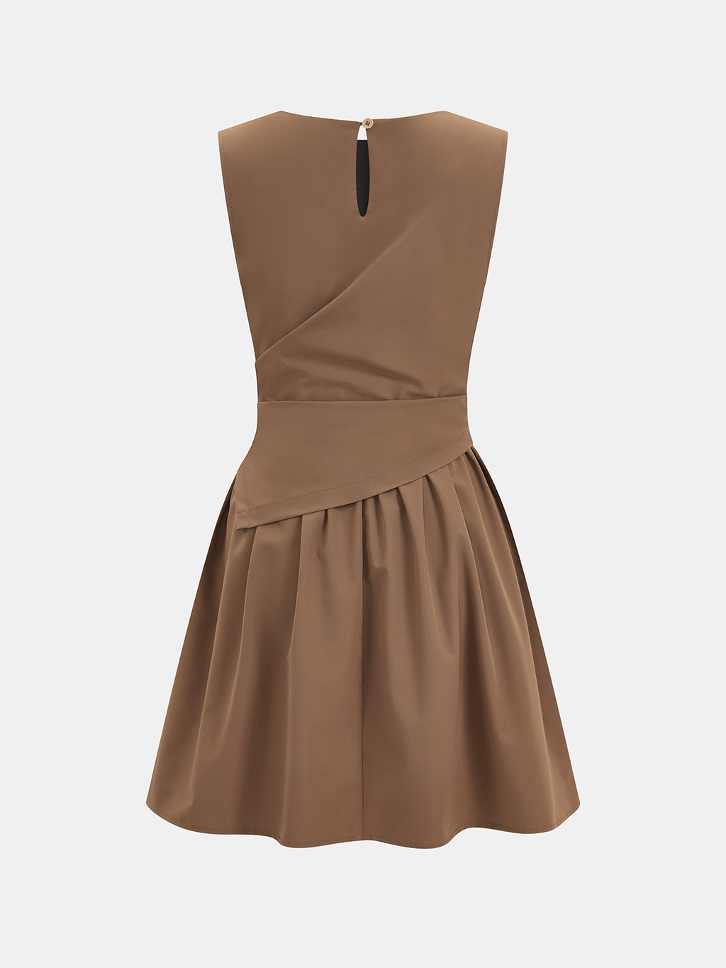 Sleeveless Ruched Waist Mini Dress