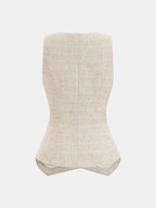 Tweed Buttoned Vest & Mini Shorts Set