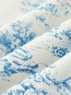 Toile Print Vest & Pleated Skirt Set
