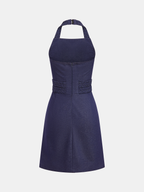 Braided Halter Backless Mini Dress