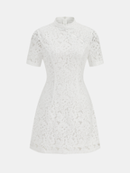 Cheongsam Style Lace Short Sleeve Dress