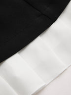 Contrast Hem Sleeveless Rhinestone Detail Dress