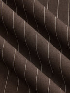 Pinstripe Sleeveless Tie-Waist Shirt Dress
