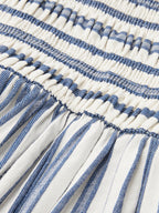 Striped Cotton Sleeveless Smocked Maxi Dress