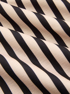 Striped Tie Shoulder V Neck Maxi Dress