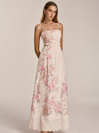 Floral Print Cut-Out Cami Maxi Dress