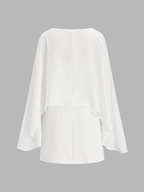 Cape Overlay Cami Mini Dress Two Piece Set