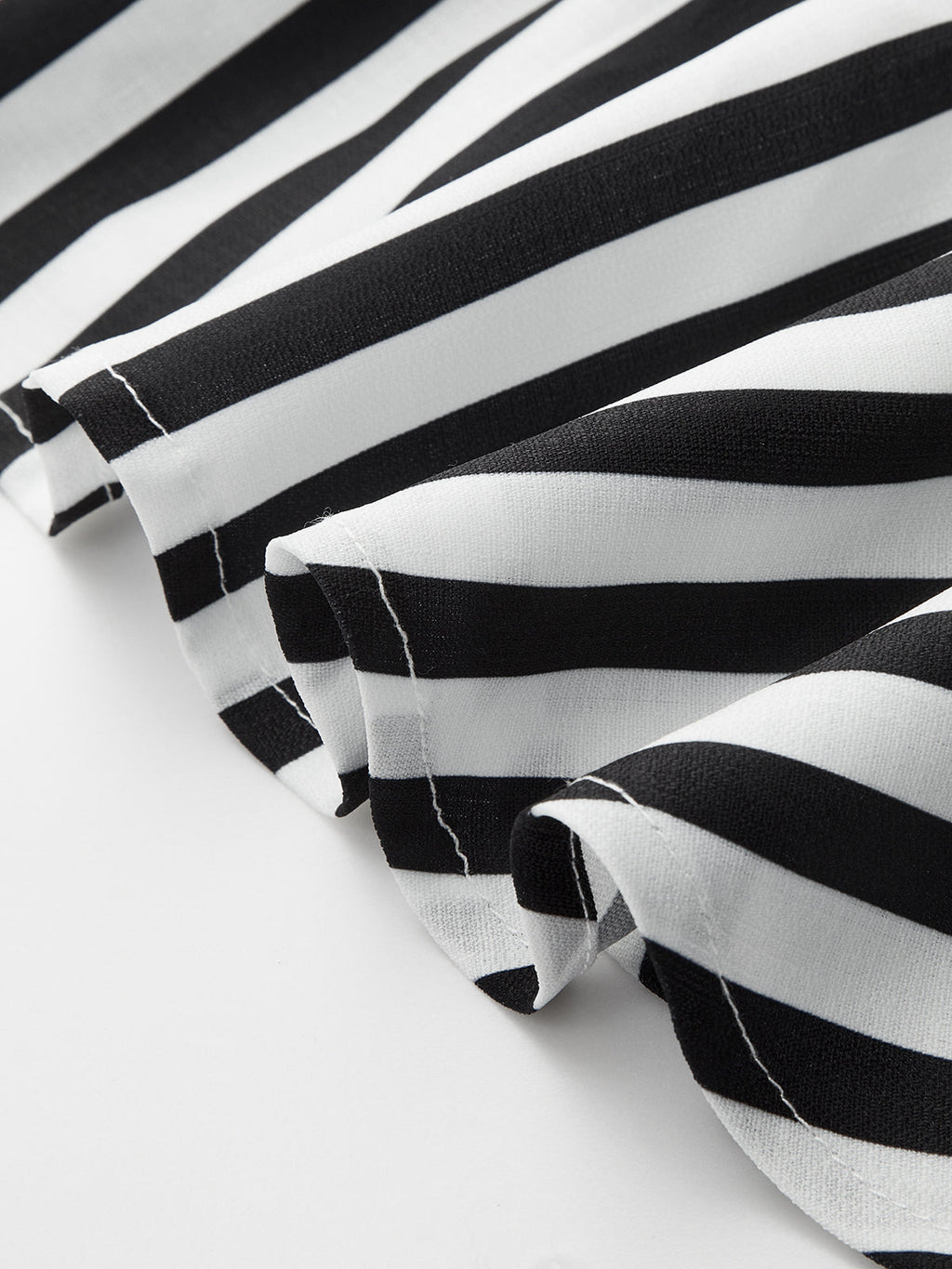 Striped Deep V Peplum Sleeveless Top