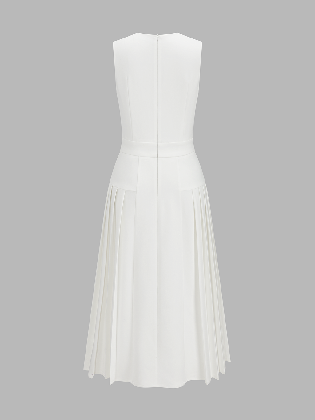Sleeveless Pleated Midi Dress