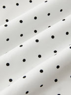Polka Dot Sleeveless Pleated Maxi Dress
