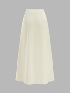 Lace Trim Satin Cowl Neck Top & Mermaid Skirt Set