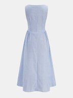 Sleeveless Striped Maxi Dress