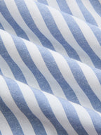 Striped Cotton Blend Cutout Top & Shorts Set