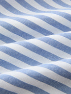 One Shoulder Striped Cotton Blend Maxi Dress