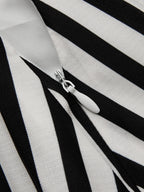 Stripe Backless Pockets Dress