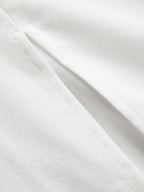 Cotton-Linen Sleeveless V-Neck Bow Split Dress