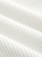 Polo Collar Contrast Trim Ribbed Knit Mini Dress