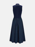 Sleeveless Collared Pocketed Maxi Dress