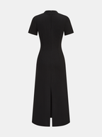 Floral Embroidered Cheongsam Maxi Dress