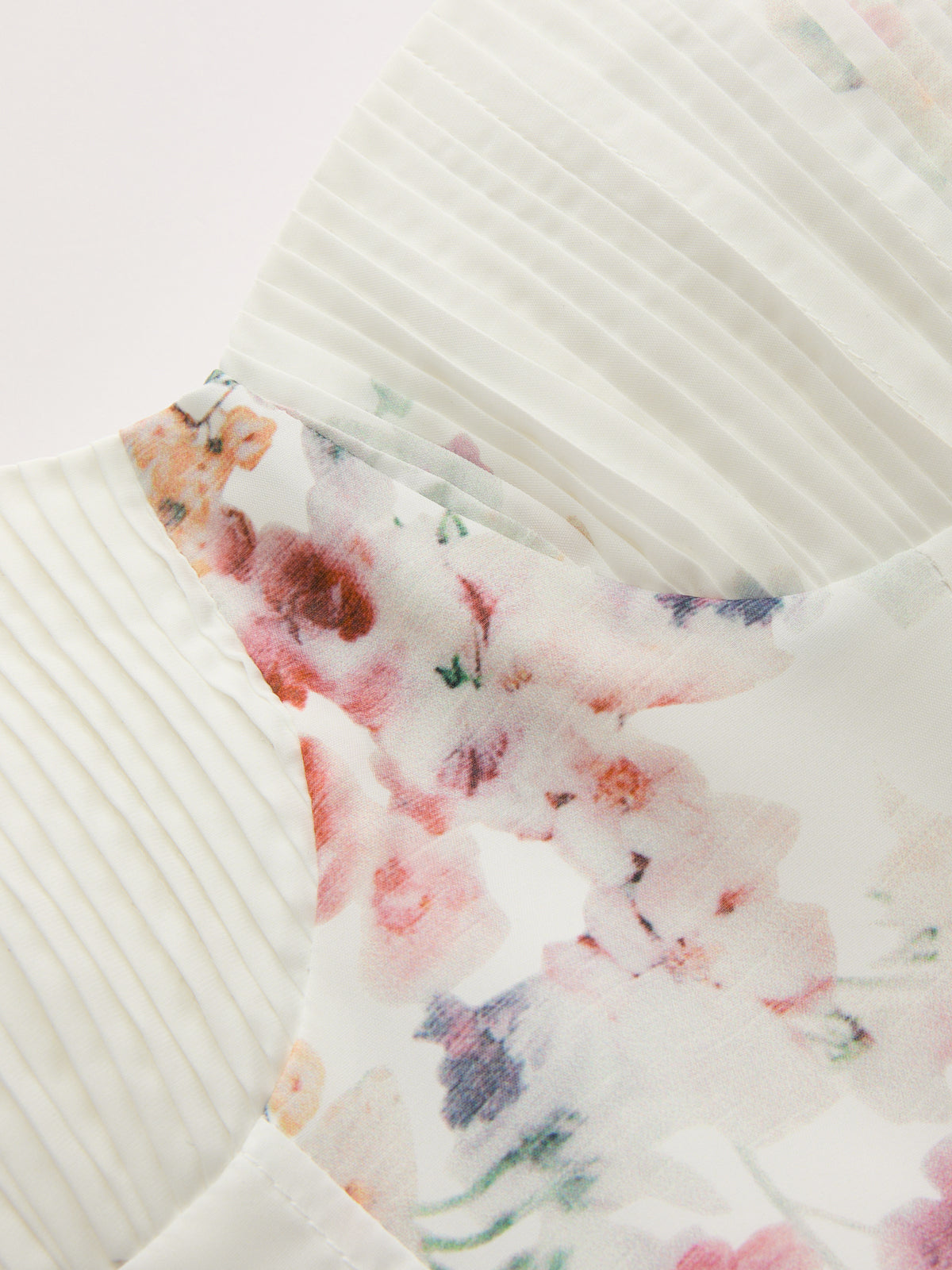 Cotton Watercolor Floral Corset Midi Dress