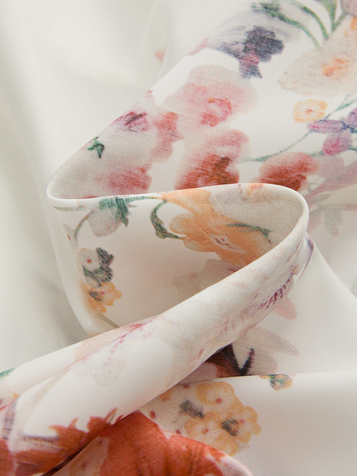 Cotton Watercolor Floral Corset Midi Dress