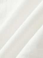 Cotton Linen Contrast Trim Top & Shorts Set