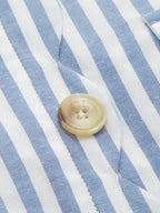 Scallop Trim Striped Sleeveless Mini Dress