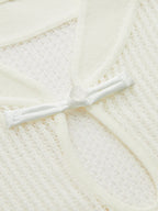 Mandarin Collar Hollow Knit Tank Top