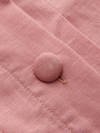 Cotton Linen Pleated Belted Blazer Dress