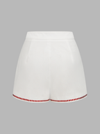Square Neck Embroidered Top & Shorts Set