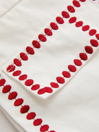 Square Neck Embroidered Top & Shorts Set