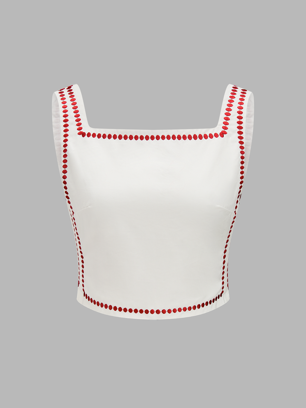 Square Neck Embroidered Top & Shorts Set