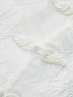 Jacquard Cheongsam-Style Frog Button Mini Dress