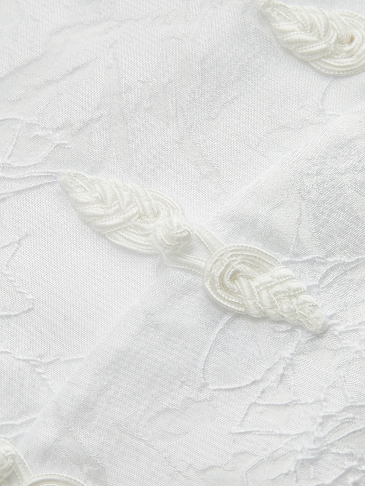 Jacquard Cheongsam-Style Frog Button Mini Dress