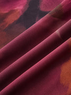 Asymmetric Hem Tie Dye Mesh Maxi Dress