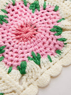 Floral Crochet Sleeveless Knit Vest