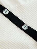 Contrast Trim Short Sleeve Knit Maxi Dress