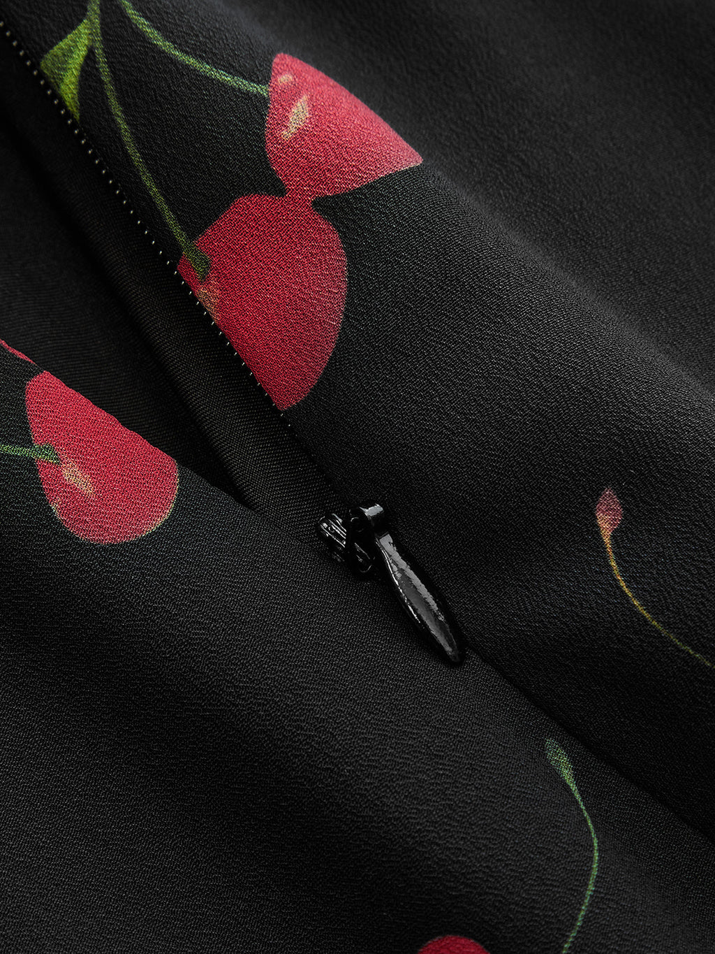 Cherry Print Sleeveless V-Neck Mini Dress