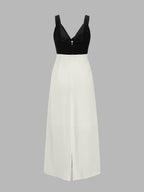 Cut-Out Palm Print Maxi Dress
