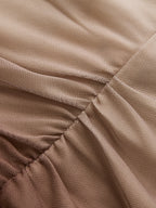 Gradient Mesh Off-Shoulder Ruched Top