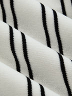 Striped Halter Knit Midi Dress